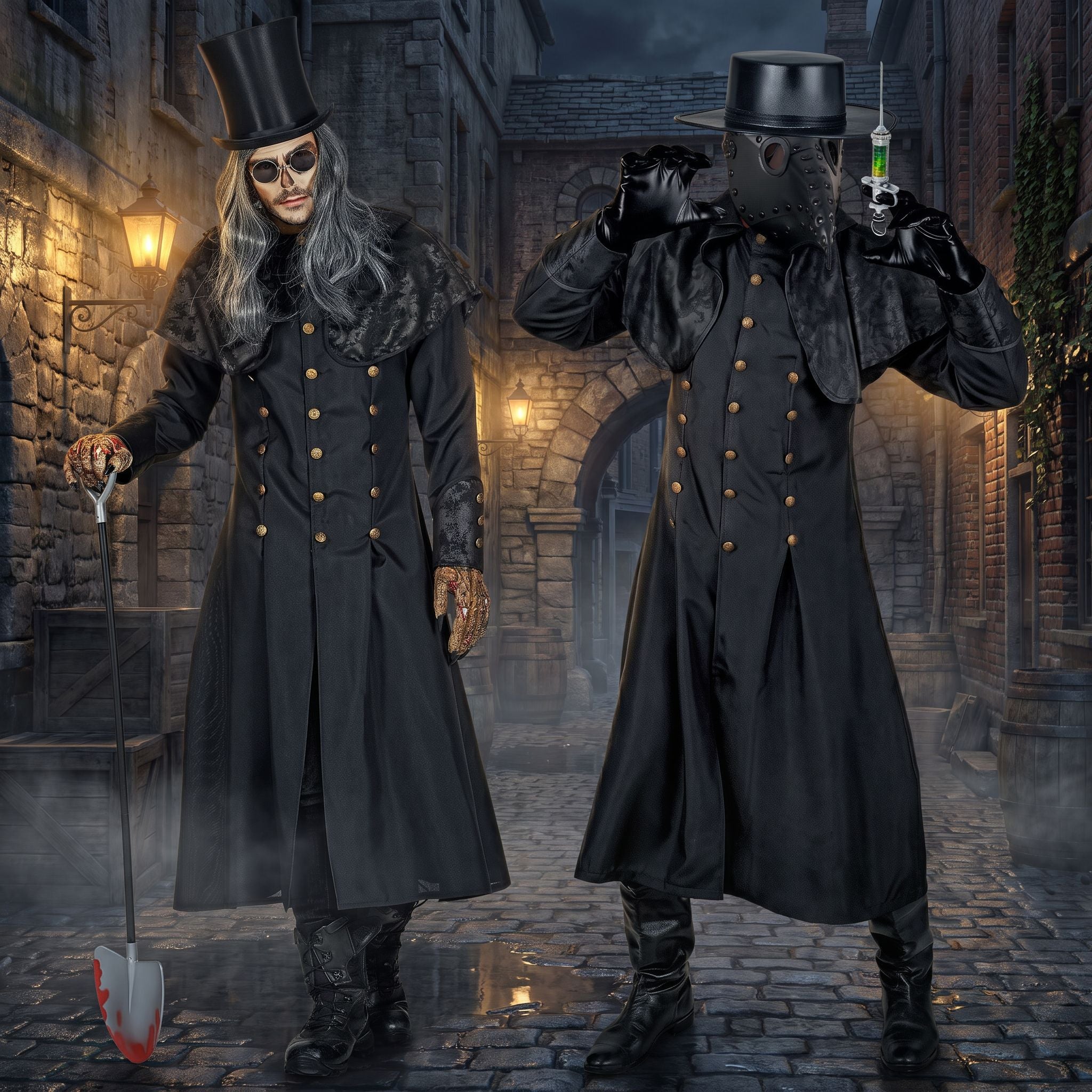 Costume da Sepolto con Cappotto Lungo per Uomo