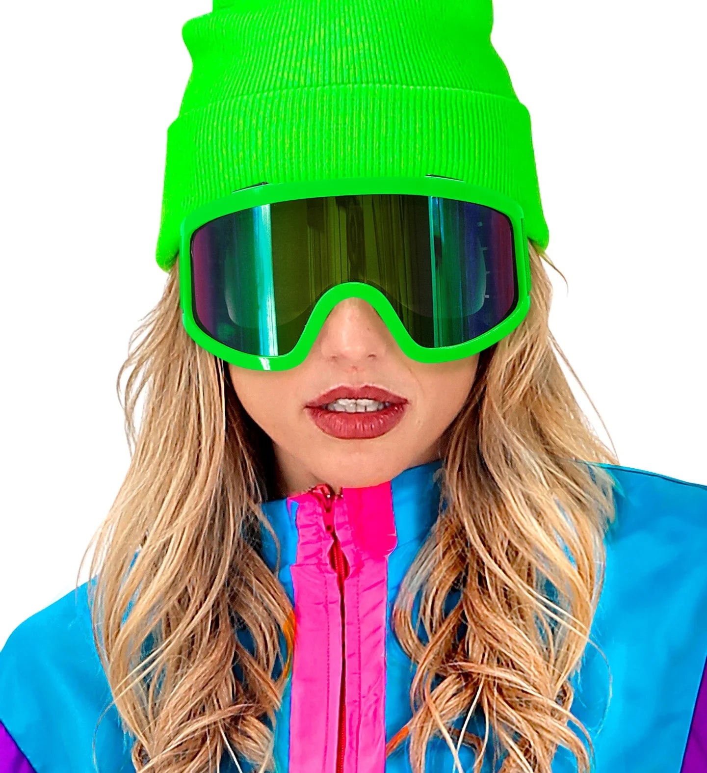 Gafas de Esquí o Snowboard Años 80 Verde Neón Gafas Widmann