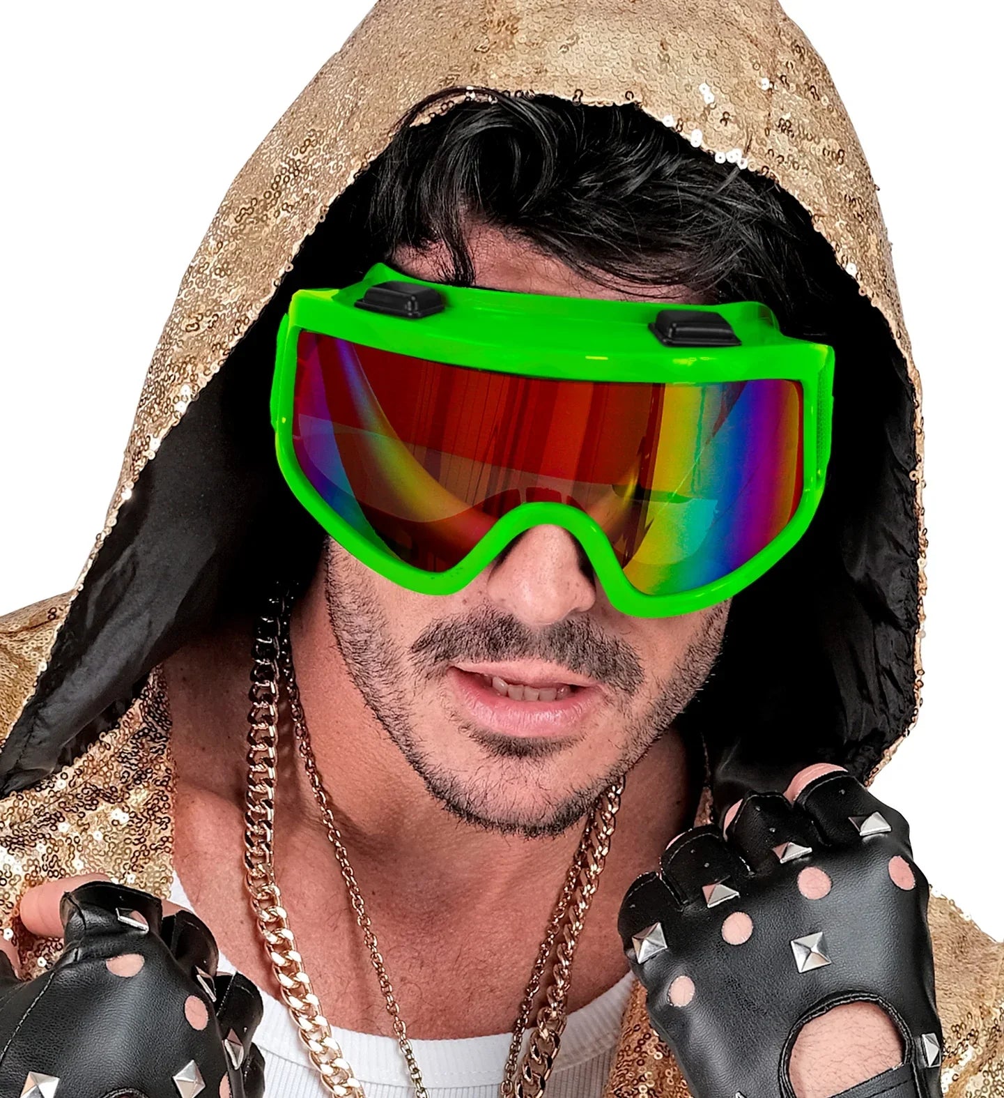 Gafas de Esquí o Snowboard Años 80 Verde Neón Gafas Widmann