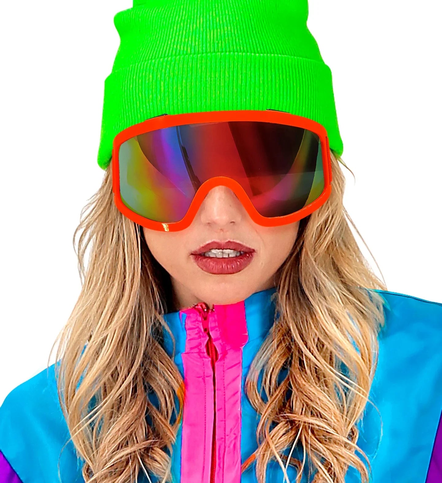 Gafas de Esquí o Snowboard Años 80 Naranja Neón Gafas Widmann