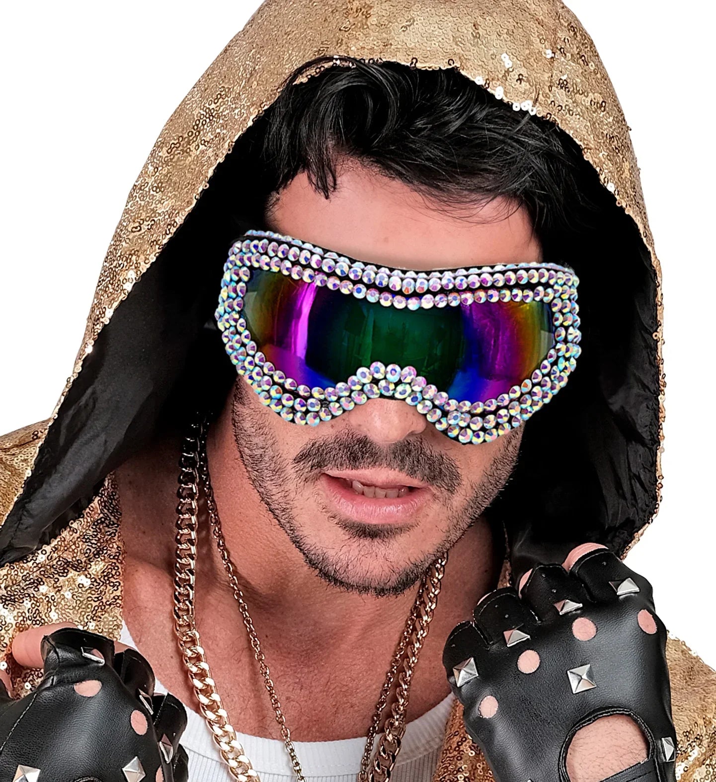 Gafas de Esquí o Snowboard Años 80 con Diamantes de Strass Gafas Widmann