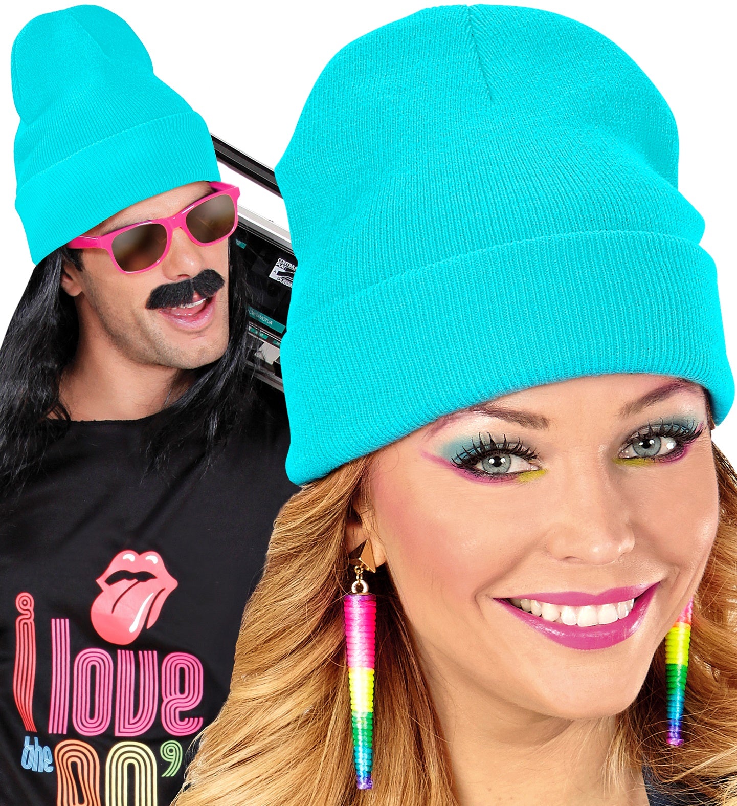 Cappello Blu Tipo Lana