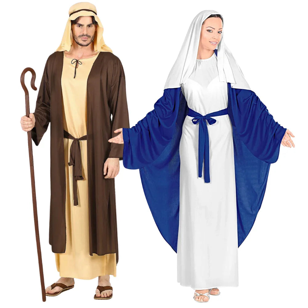 Disfraces en Pareja de San José y Virgen María del Portal de Belén Personajes del Belén Disfraces Simon