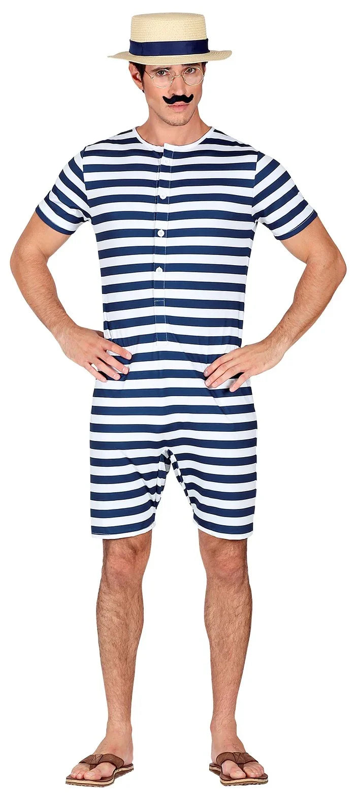 Disfraz de Bañista Azul Estilo Años 20 para Hombre Años 20 Charleston y Gangster Widmann