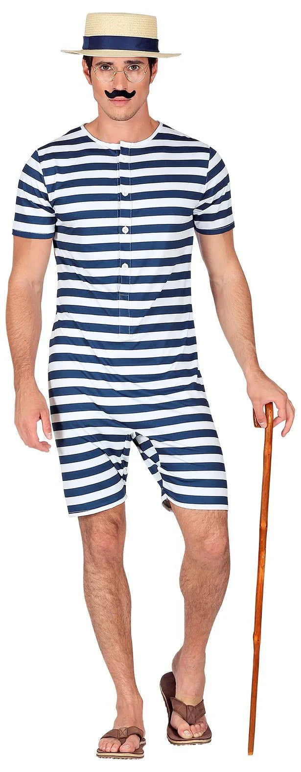 Disfraz de Bañista Azul Estilo Años 20 para Hombre Años 20 Charleston y Gangster Widmann