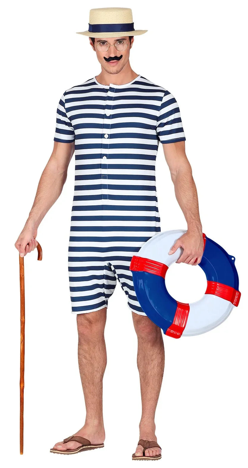Disfraz de Bañista Azul Estilo Años 20 para Hombre Años 20 Charleston y Gangster Widmann