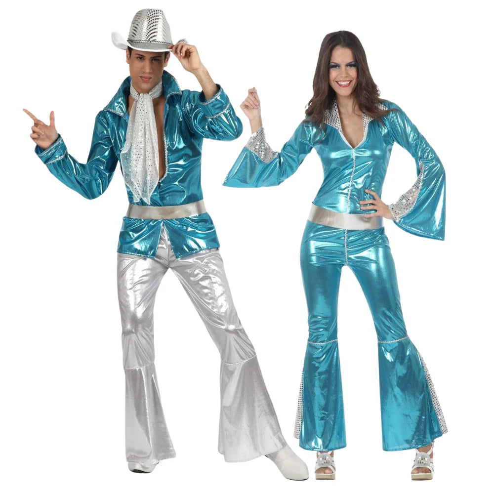 Disfraces en Pareja de Disco Azul Disco Disfraces Simon