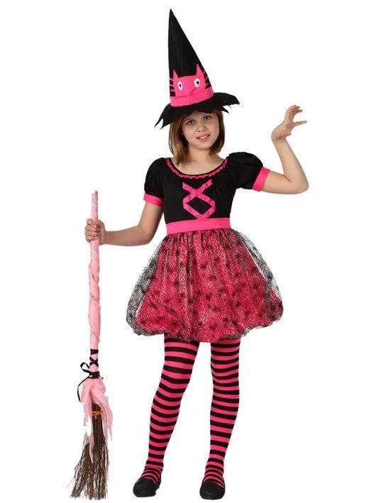 Bruja Niña Rosa Halloween Infantiles Atosa