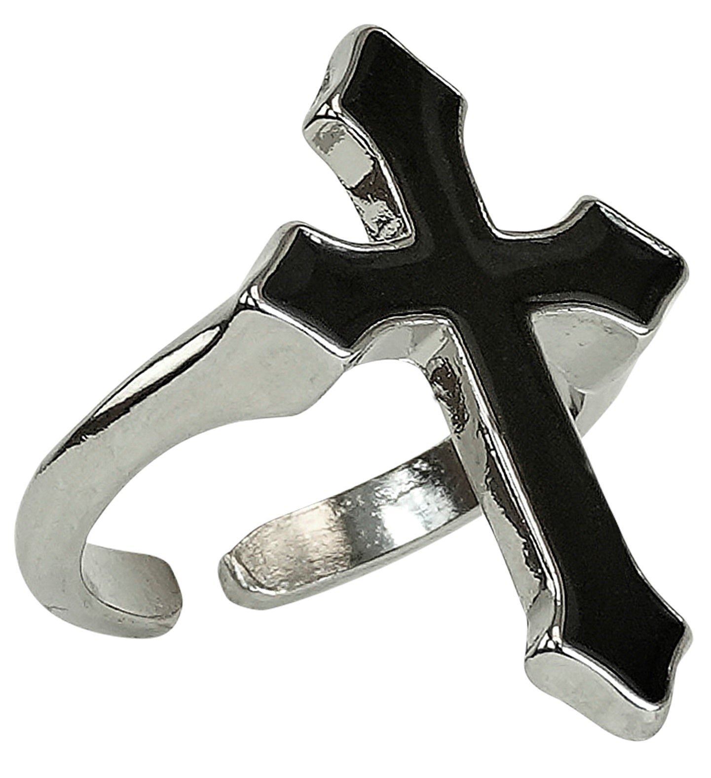 Anillo con Cruz Negra Metálico Anillos Widmann