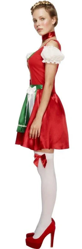 Disfraz de Alemana en Rojo Tiroleses Oktoberfest Smiffys