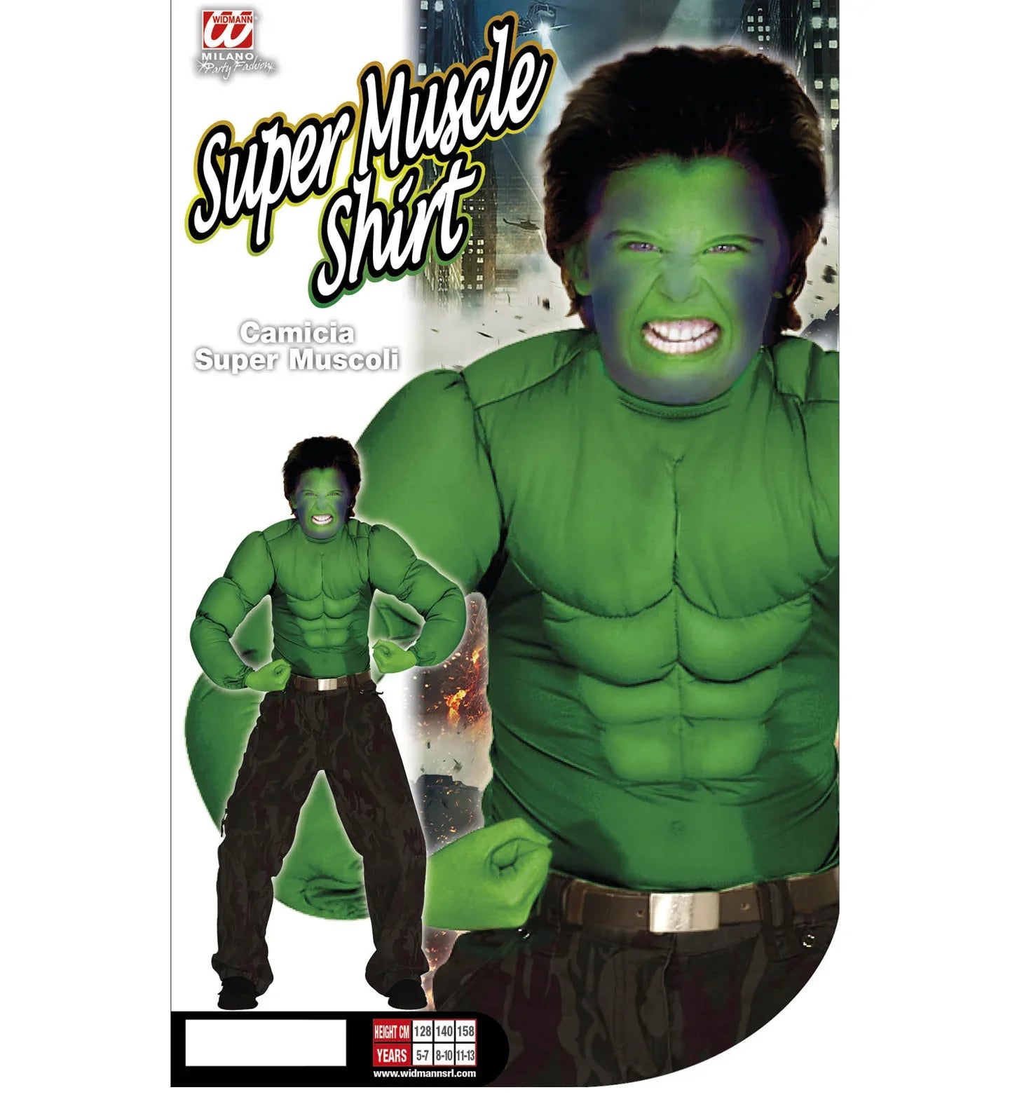 Cuerpo Musculoso Verde para Niño INFANTILES Widmann