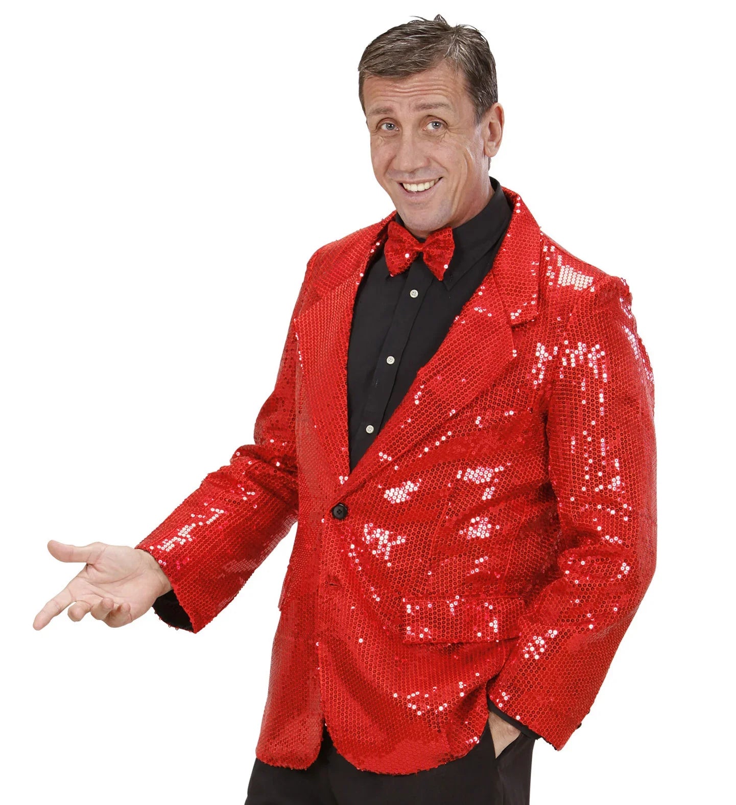 Chaqueta Lujo de Lentejuelas Rojas Cosidas para Hombre Chaquetas, Chalecos y Camisas Widmann