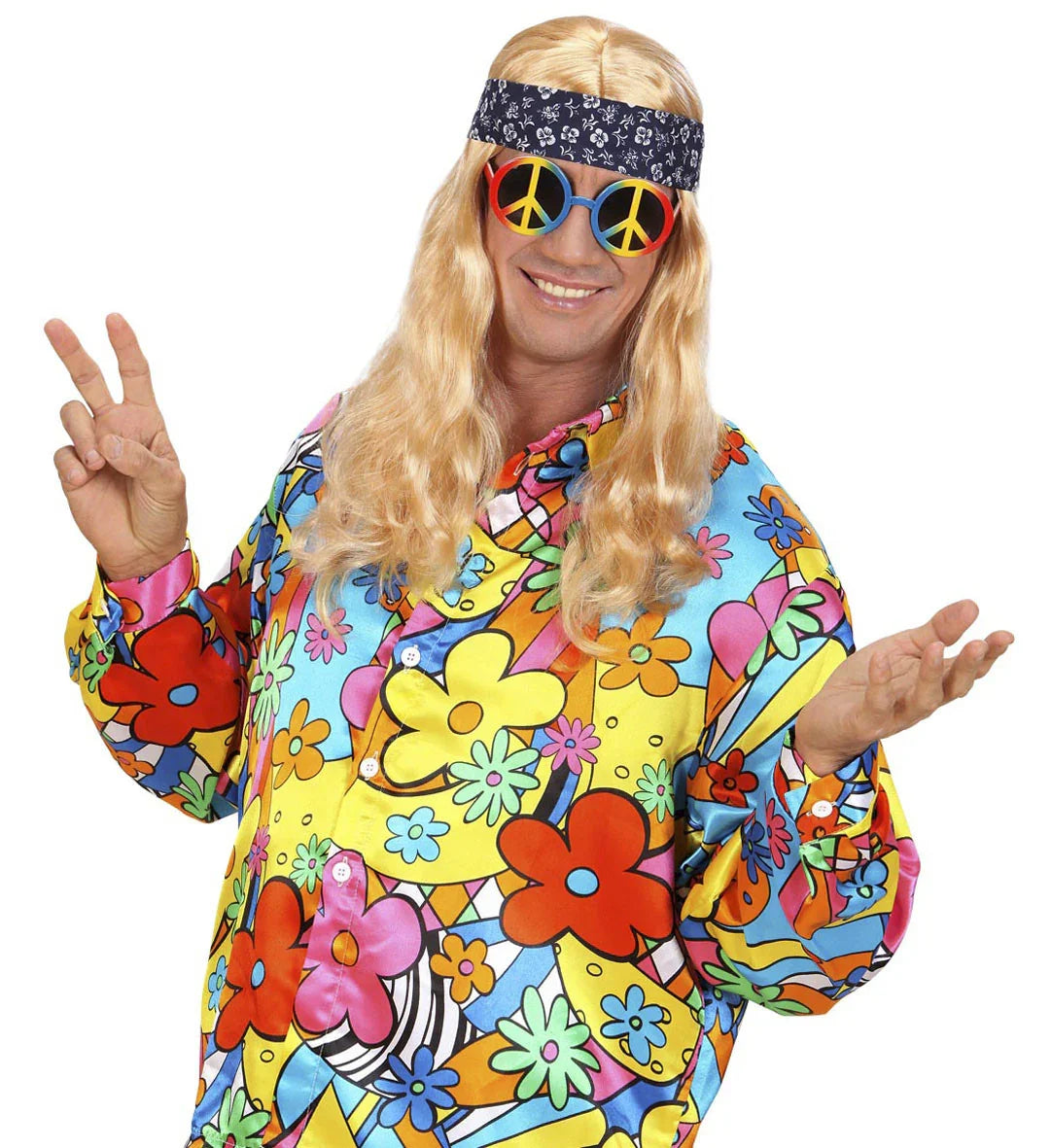 Gafas de Símbolo de la Paz Complementos Hippies Widmann