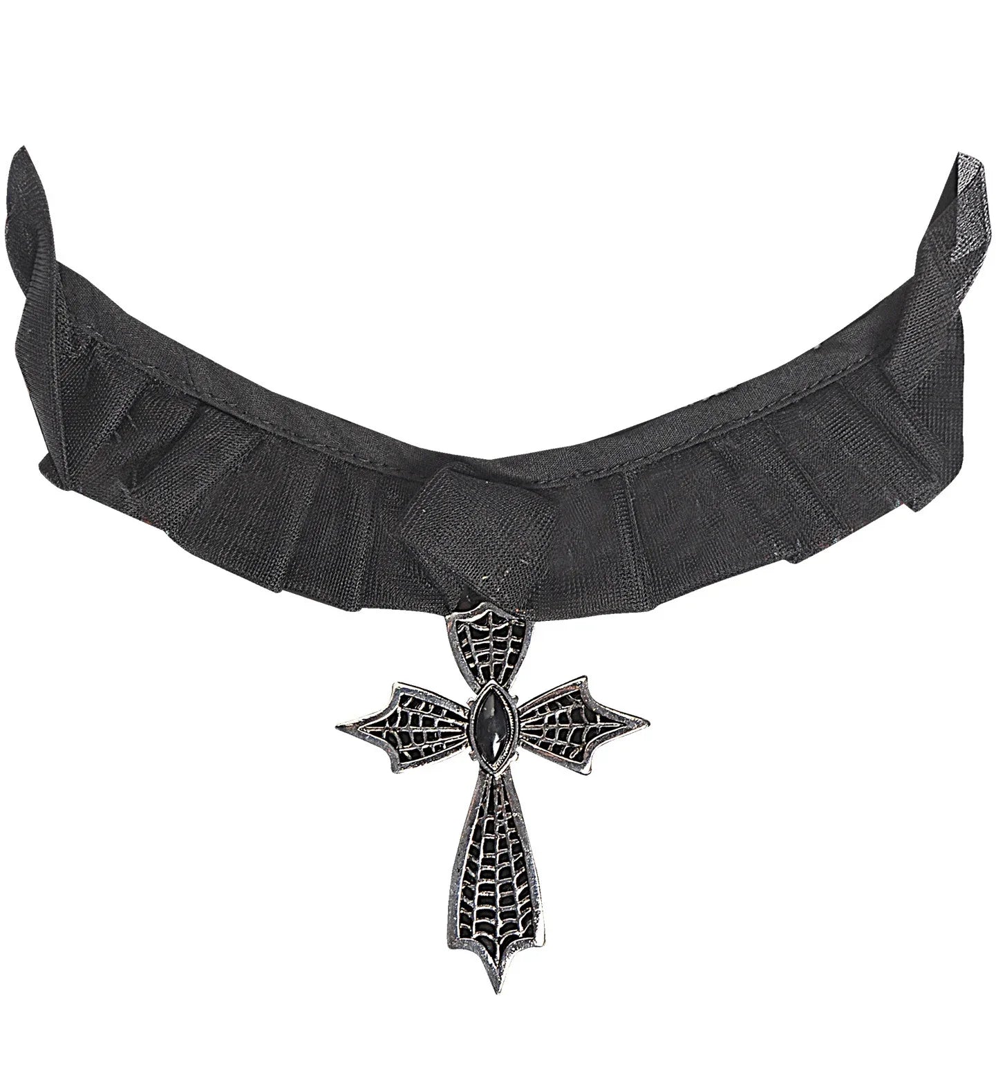 Collar Negro con Cruz Metálica COMPLEMENTOS Widmann