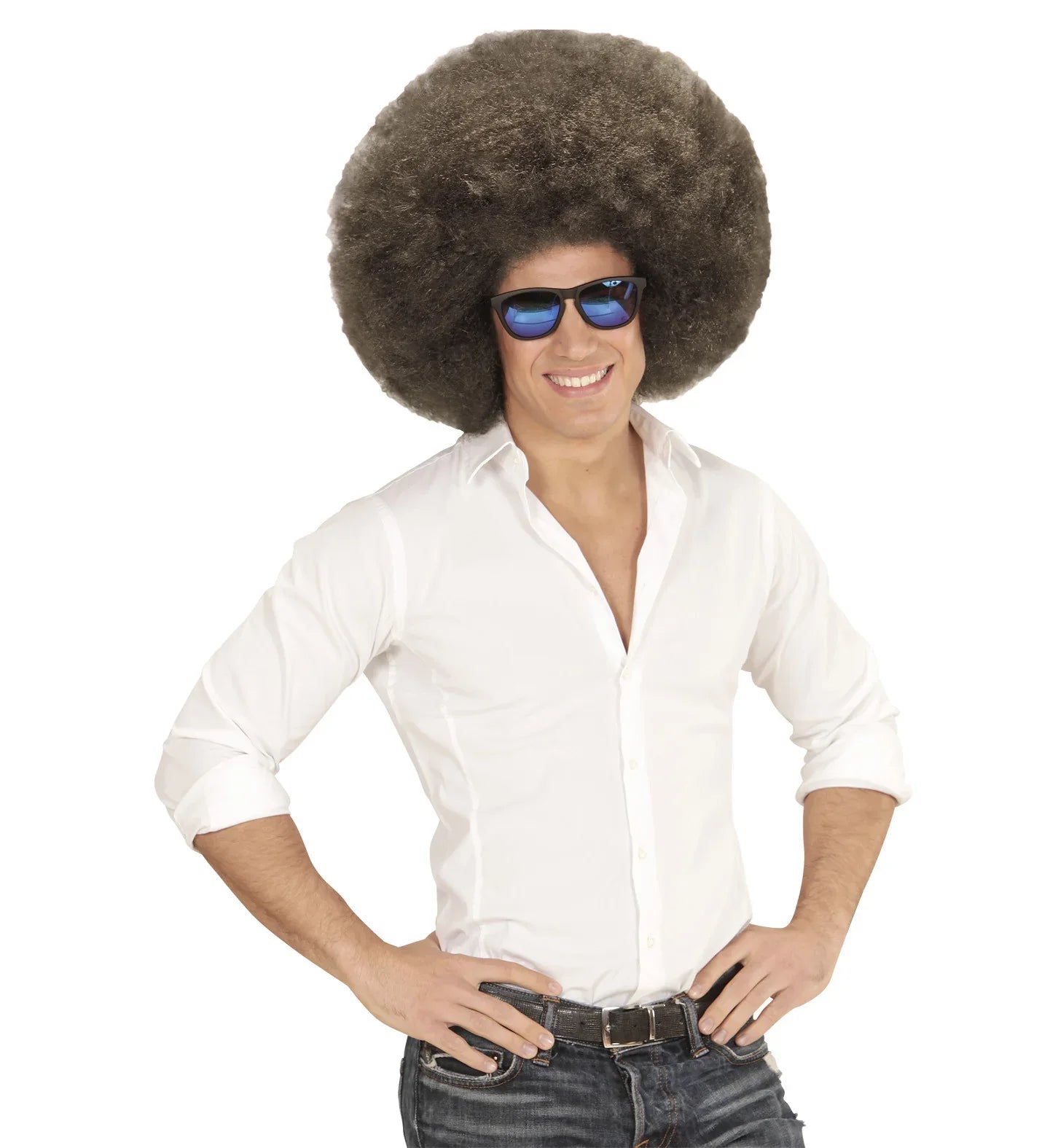 Peluca Super Afro Castaña Oscura Pelucas Widmann