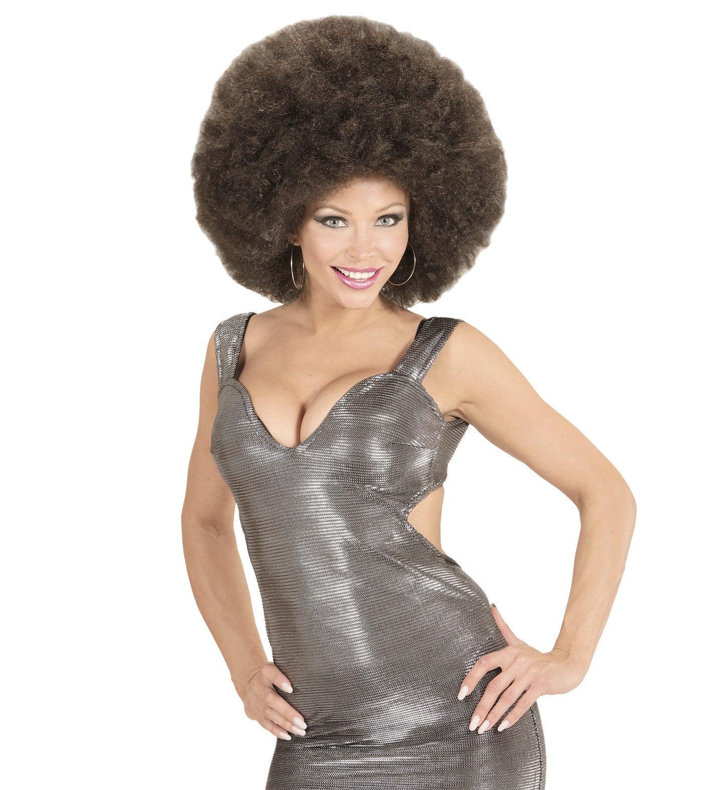 Peluca Super Afro Castaña Oscura Pelucas Widmann