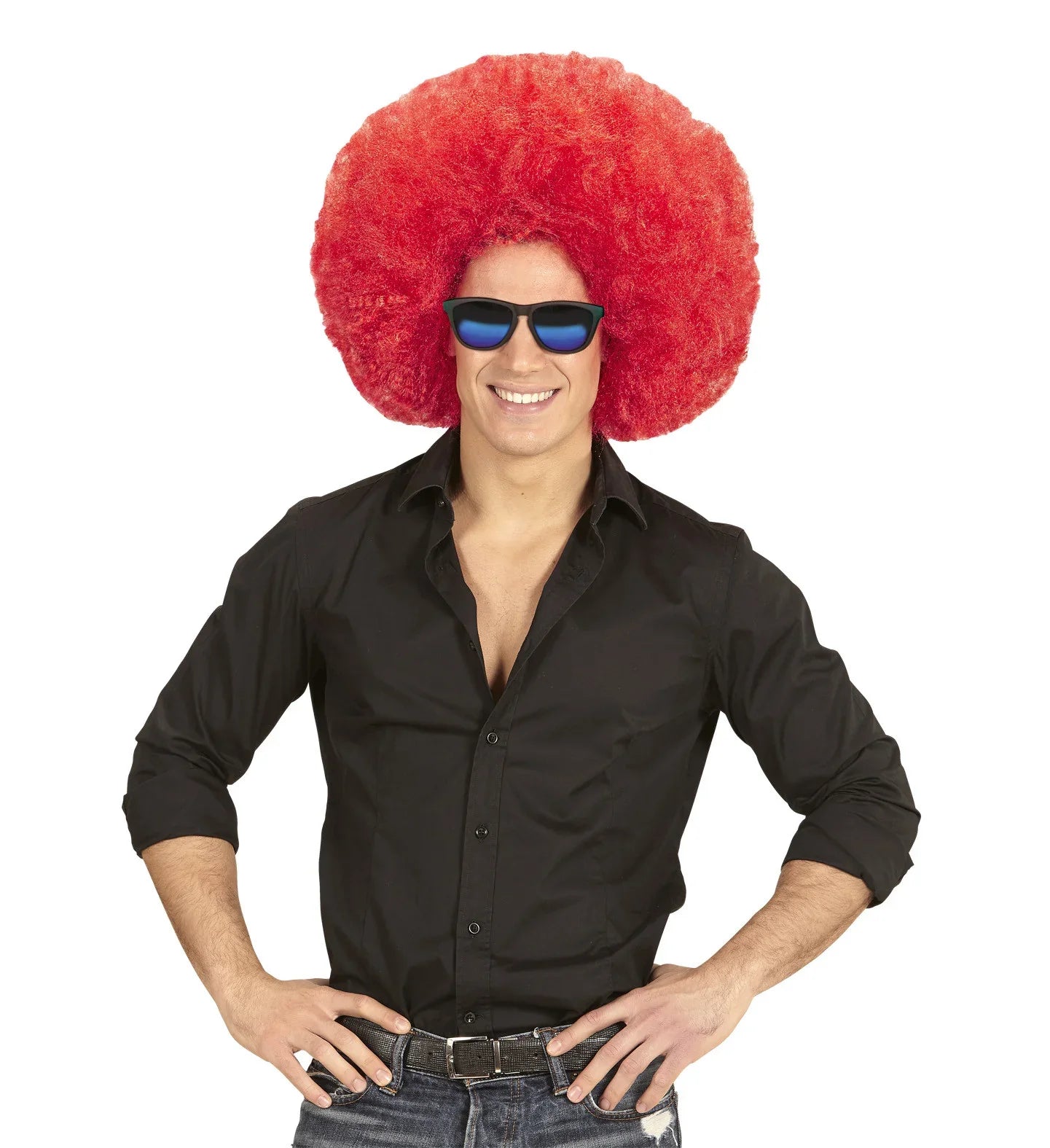 Peluca Super Afro Roja Pelucas Widmann