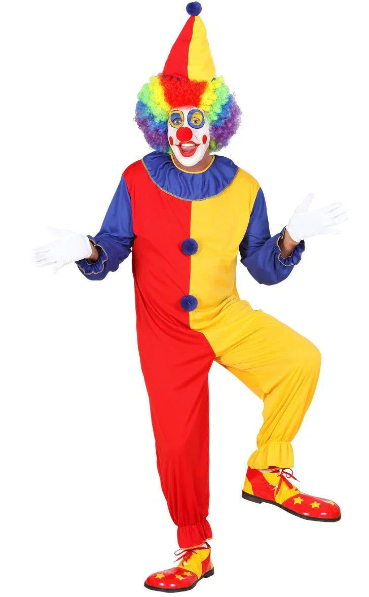 Disfraz de Payaso Amarillo y Rojo para Hombre Payasos, Bufones y Arlequines Widmann