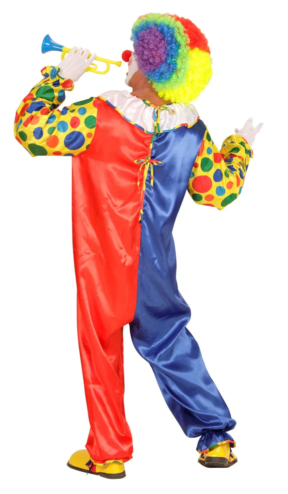 Disfraz de Payaso Rojo y Azul para Hombre Payasos, Bufones y Arlequines Widmann