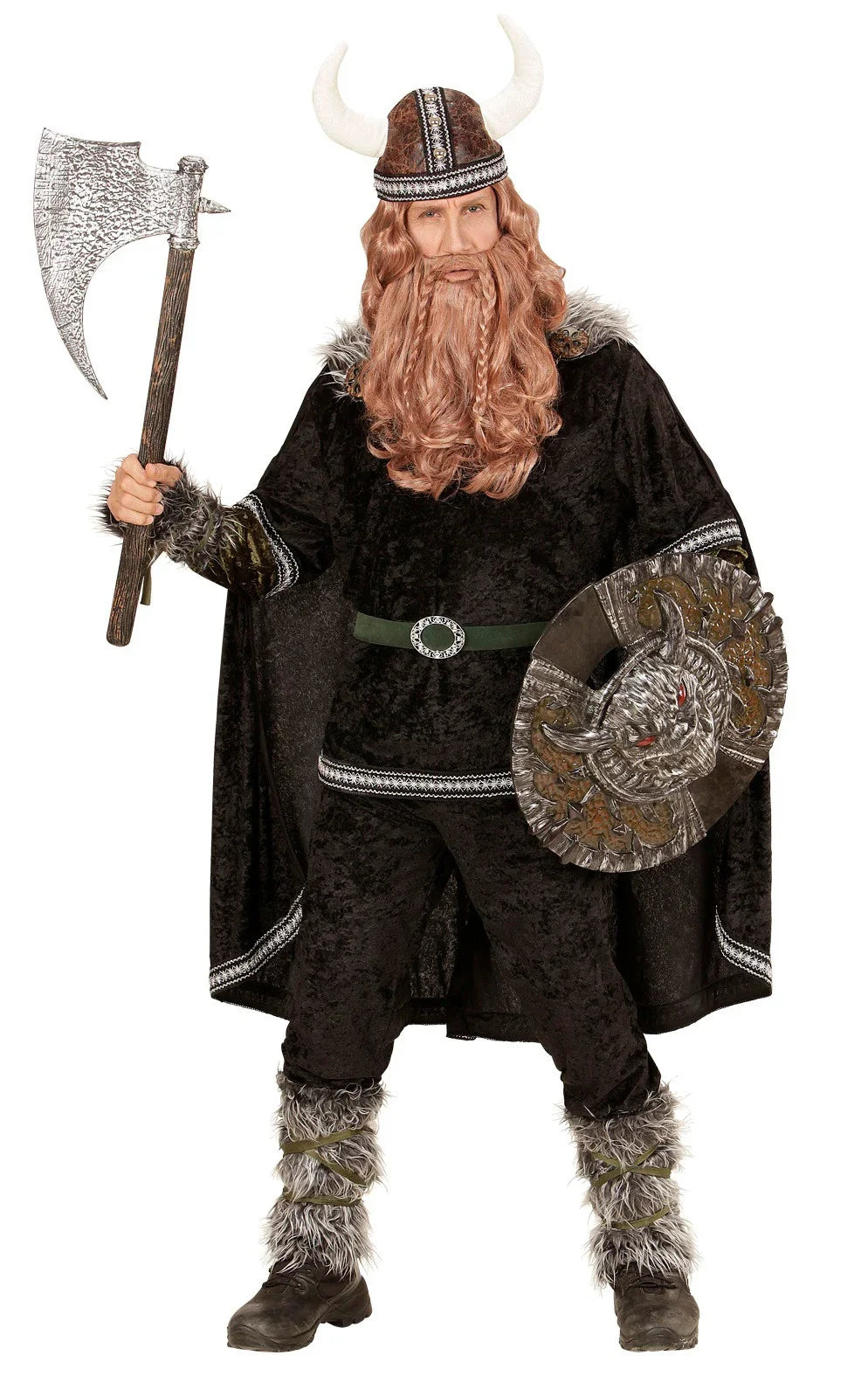 Disfraz Vikingo Nórdico en Negro para Hombre Vikingos Widmann