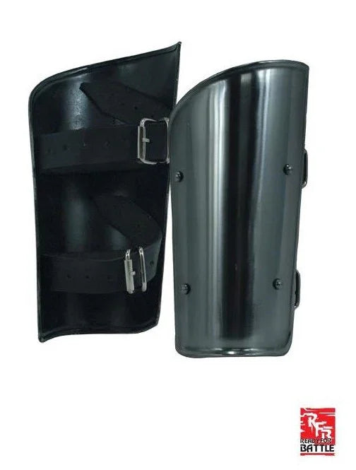 Brazaletes de Acero con Cintas de Cuero Complementos Medievales MFactory