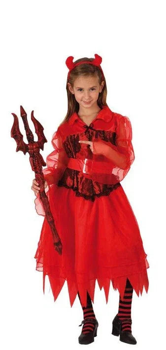 Disfraz de Bruja o Demonia para Niña Halloween Infantiles Atosa