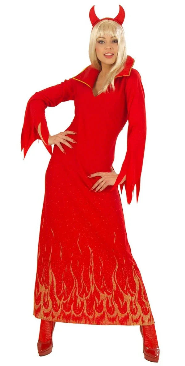 Disfraz de Diablesa Largo para Mujer Adultos Widmann