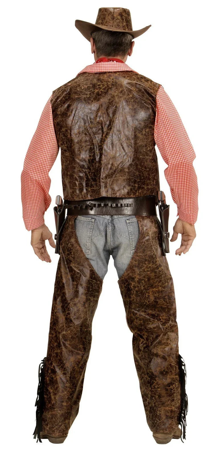 Disfraz de Cowboy con camisa de cuadros Indios y Vaqueros Widmann