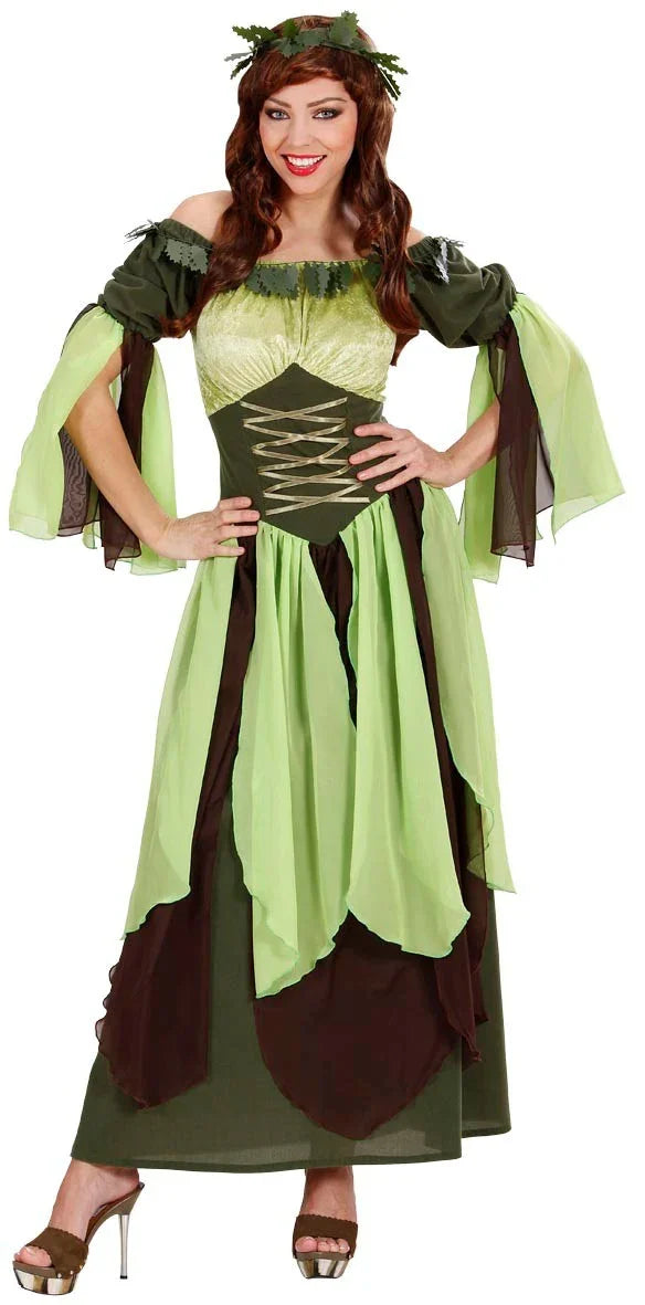 Disfraz de Hada del Bosque Largo para Mujer Adultos Widmann