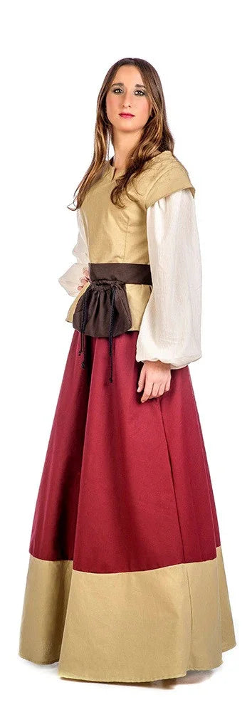 Vestido de Campesina Medieval Granate Medieval Limit Sport