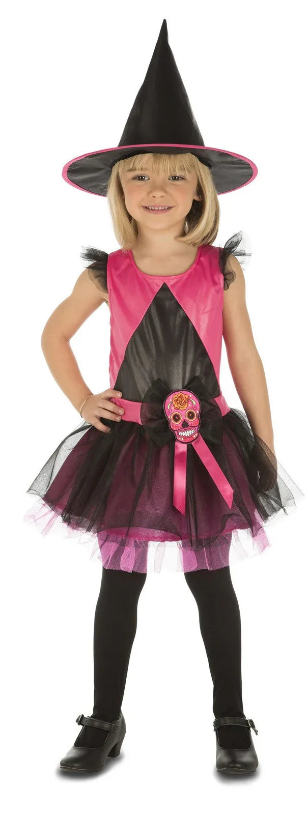 Disfraz de Brujita en Fucsia para Niña Halloween Infantiles Viving