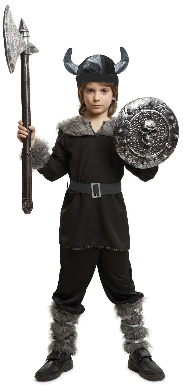 Disfraz de Vikingo Negro para Niño Vikingo Viving