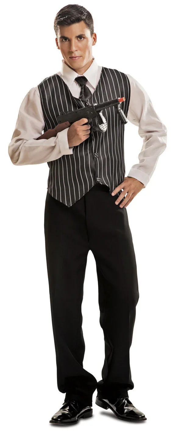 Disfraz de Mafioso para Hombre Años 20 Charleston y Gangster Viving