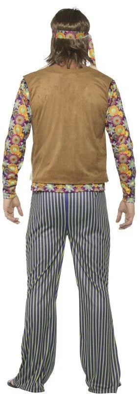 Disfraz de Hippie con Chaleco para Hombre Hippies Smiffys