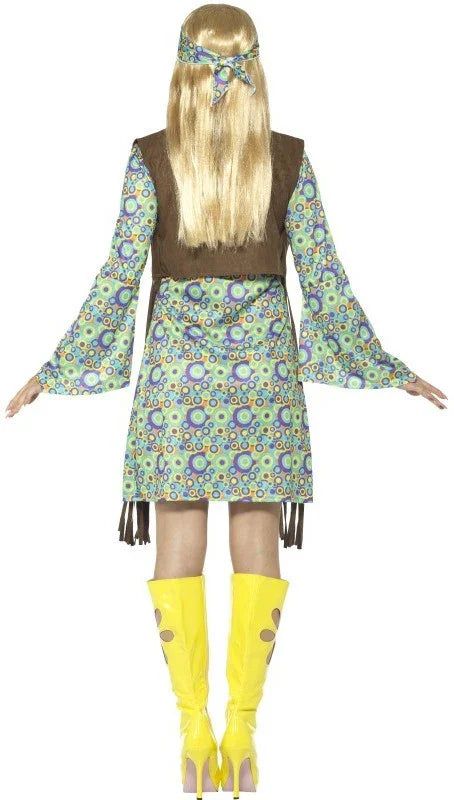 Disfraz de Hippie con Chaleco para Mujer Hippies Smiffys