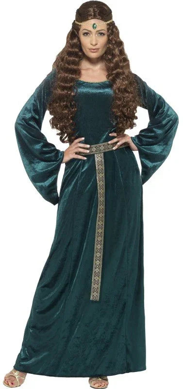Disfraz de Princesa Medieval Verde para Mujer Medieval Smiffys