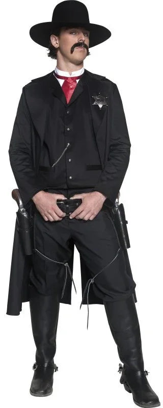 Disfraz de Sheriff Negro para Hombre Vaquero Smiffys