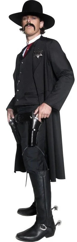Disfraz de Sheriff Negro para Hombre Vaquero Smiffys