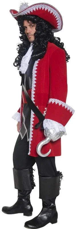 Disfraz de Capitán Pirata Rojo para Hombre Piratas Smiffys