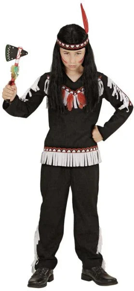 Disfraz de Niño Indio en negro INFANTILES Widmann