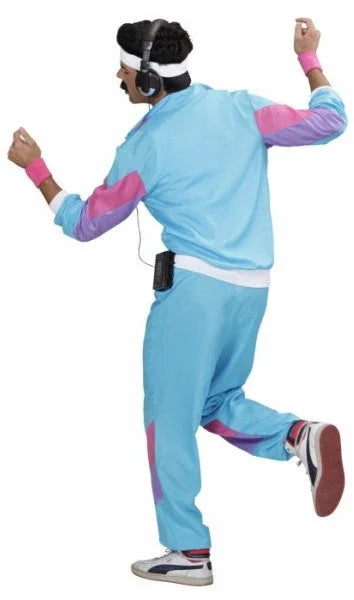 Disfraz Años 80s Chandal Azul para Hombre Adultos Widmann