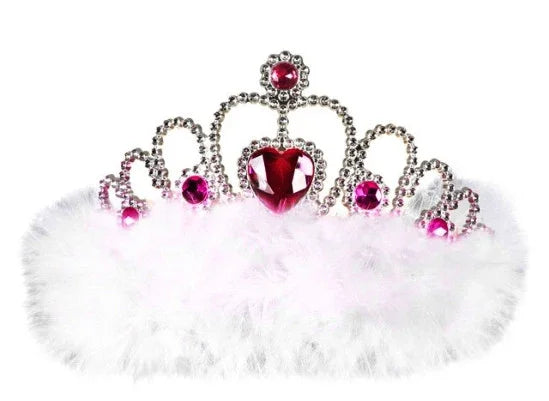 Tiara Plata con Marabú Blanco COMPLEMENTOS Widmann