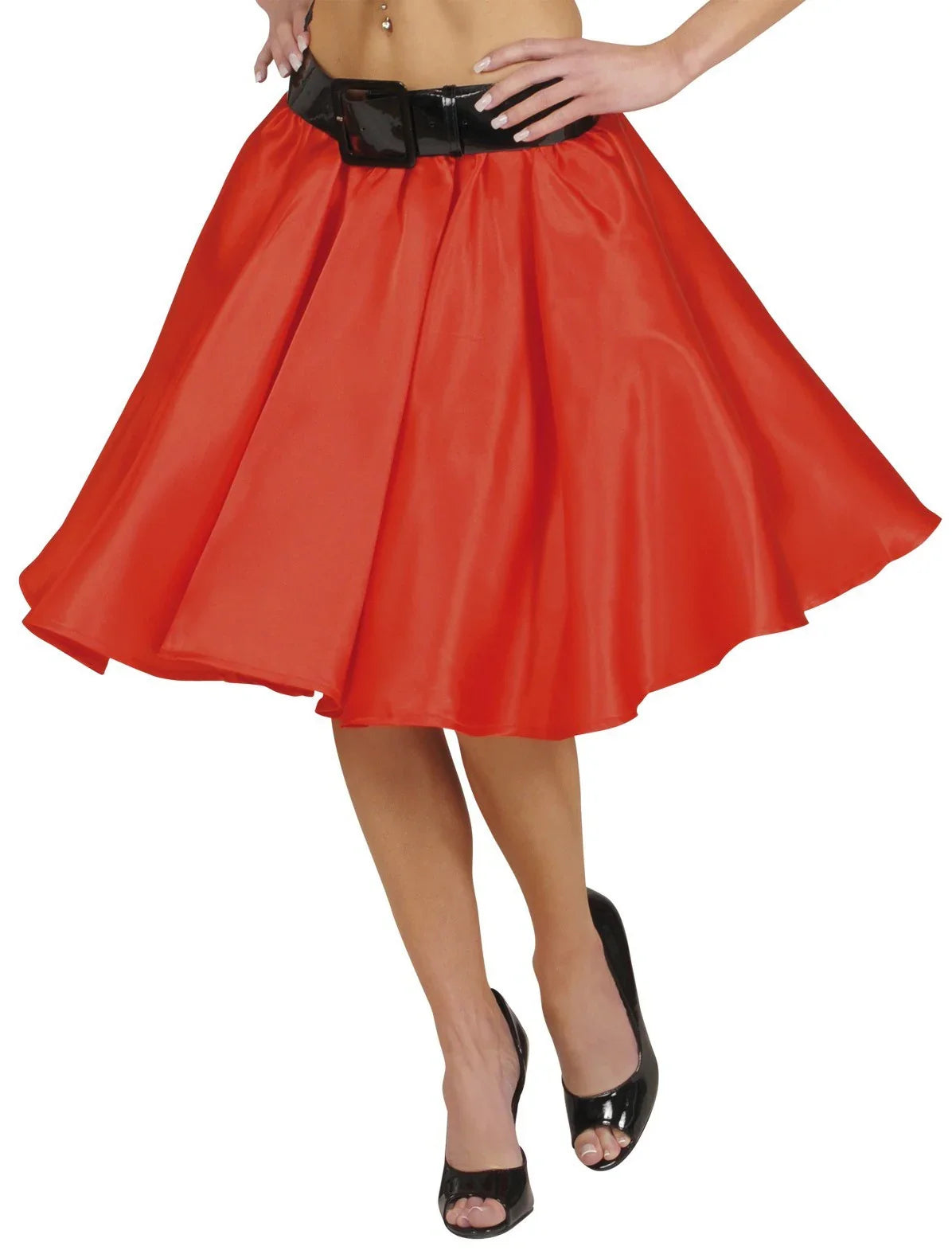 Falda de Raso Rojo con Enagua Faldas y Pantalones Widmann