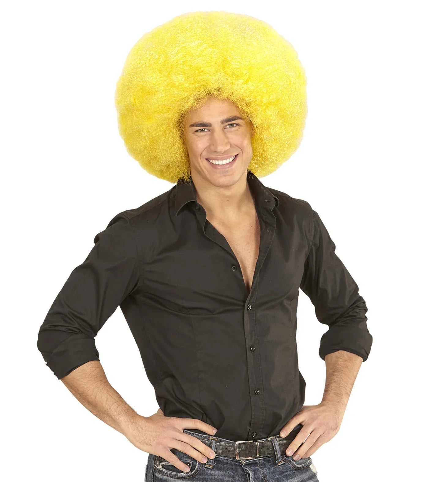 Peluca Super Afro Amarilla Pelucas Widmann