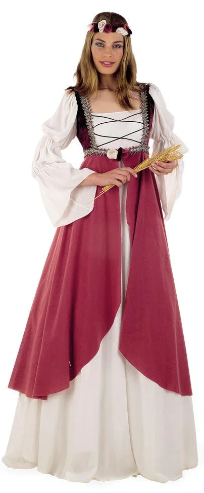 Disfraz de Dama Medieval en Rosa Medievales Limit Sport
