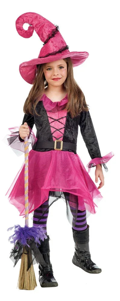 Disfraz de Bruja Rosa para Niña Halloween Infantiles Limit Sport