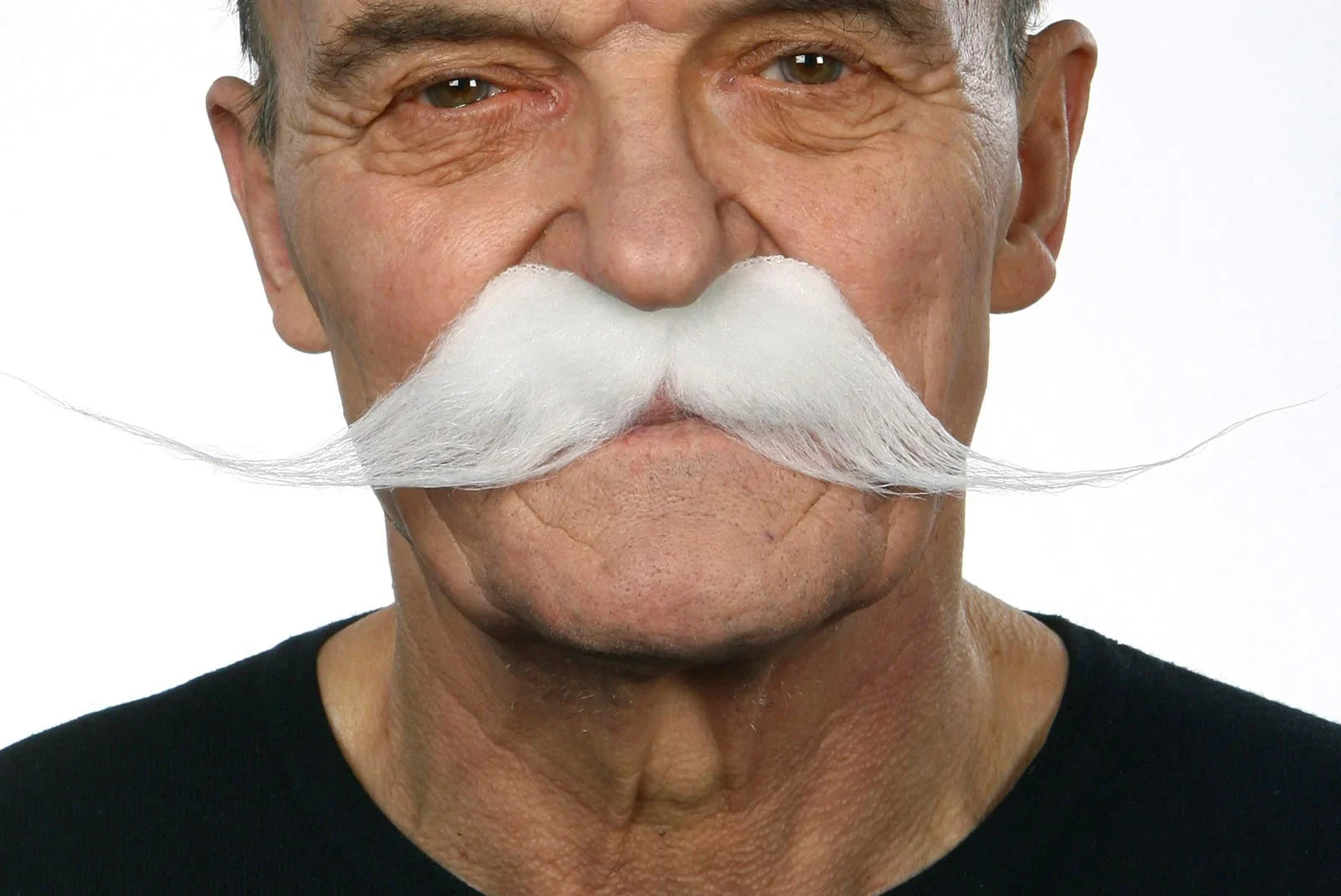 Bigote Grande de Puntas Largas Barbas y Bigotes Viving Blanco