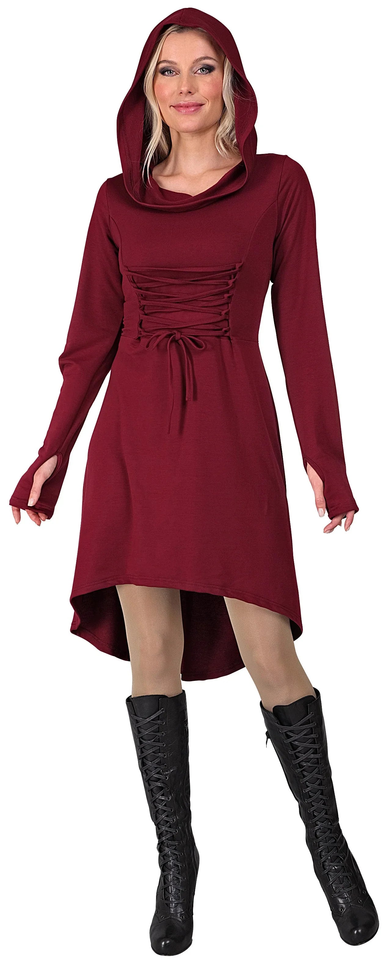 Disfraz Medieval Granate con Capucha para Mujer Medieval Widmann