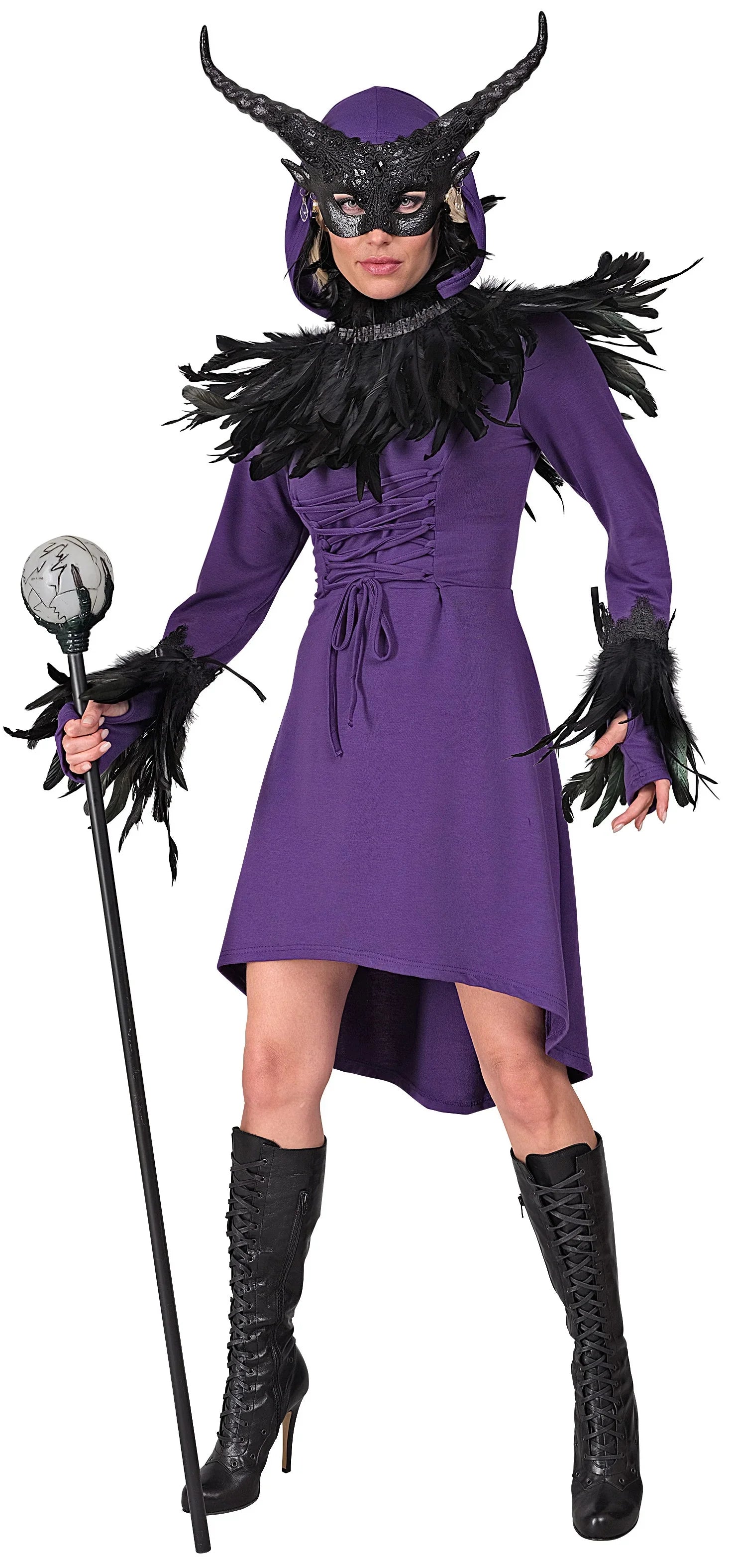 Disfraz Medieval Morado con Capucha para Mujer Medieval Widmann