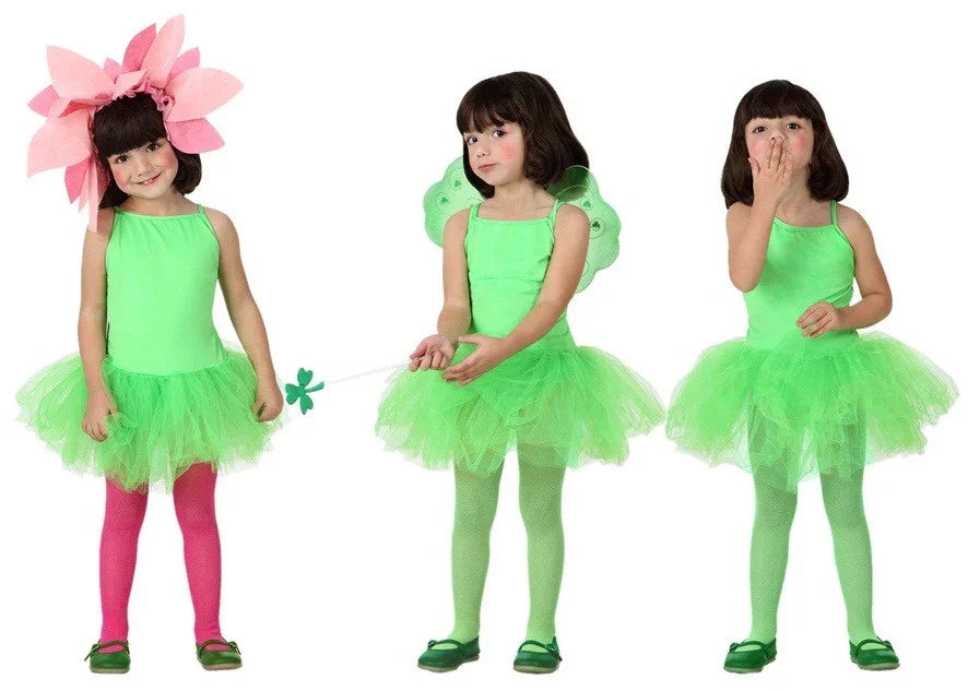 Disfraz de Bailarina de Ballet Verde con Tutú para Niña INFANTILES Atosa